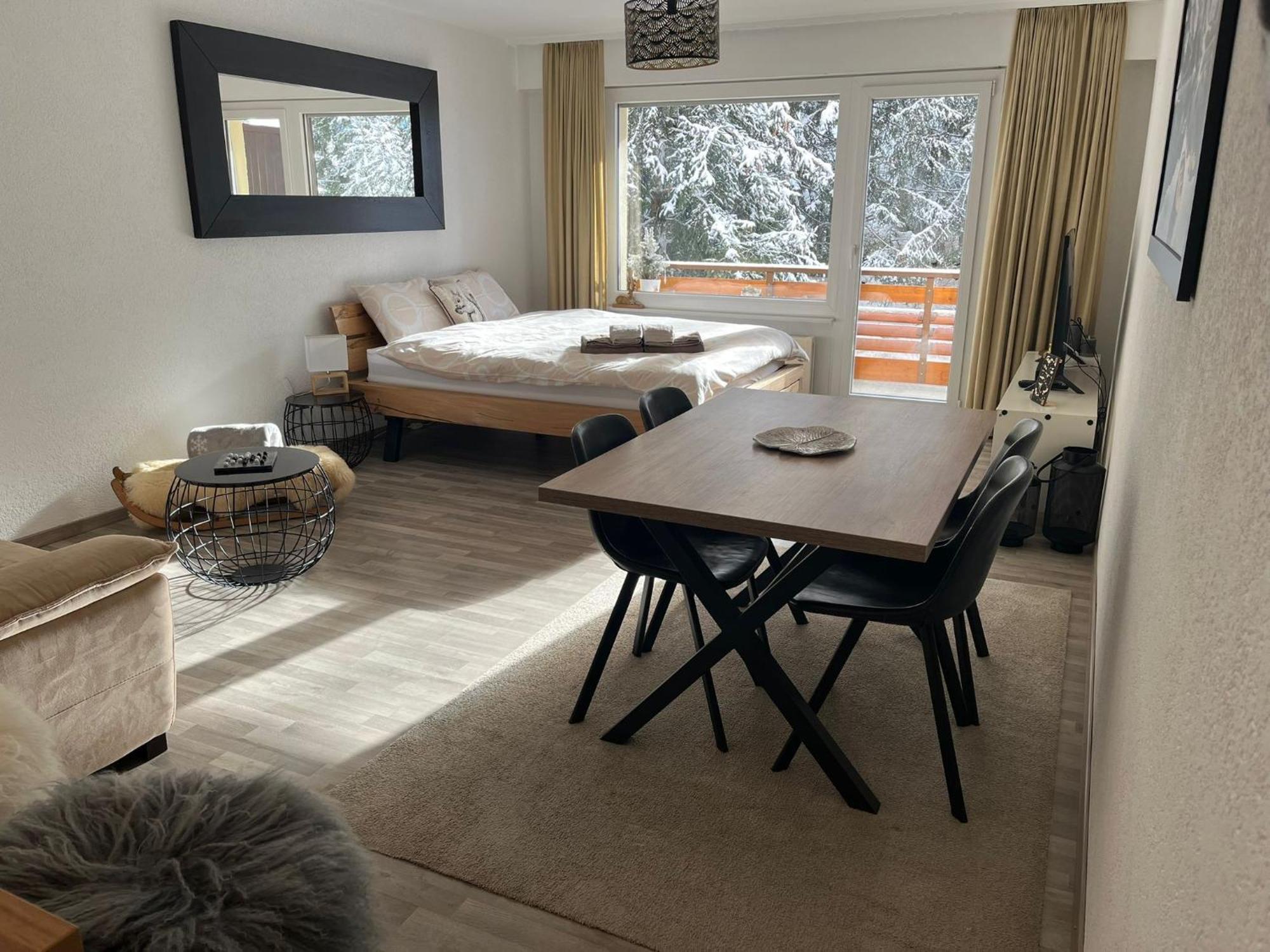 Grand Studio Au Centre De Crans ภายนอก รูปภาพ